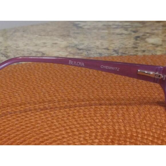 BULOVA “CHEMNITZ” Eyeglasses Frame Womens Petite 52-16-135 Black/Purple - Picture 9 of 9